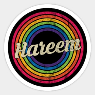 Hareem - Retro Rainbow Faded-Style Sticker